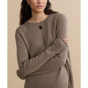Jenni Kayne Everyday Sweater Taupe Pullover Size Medium